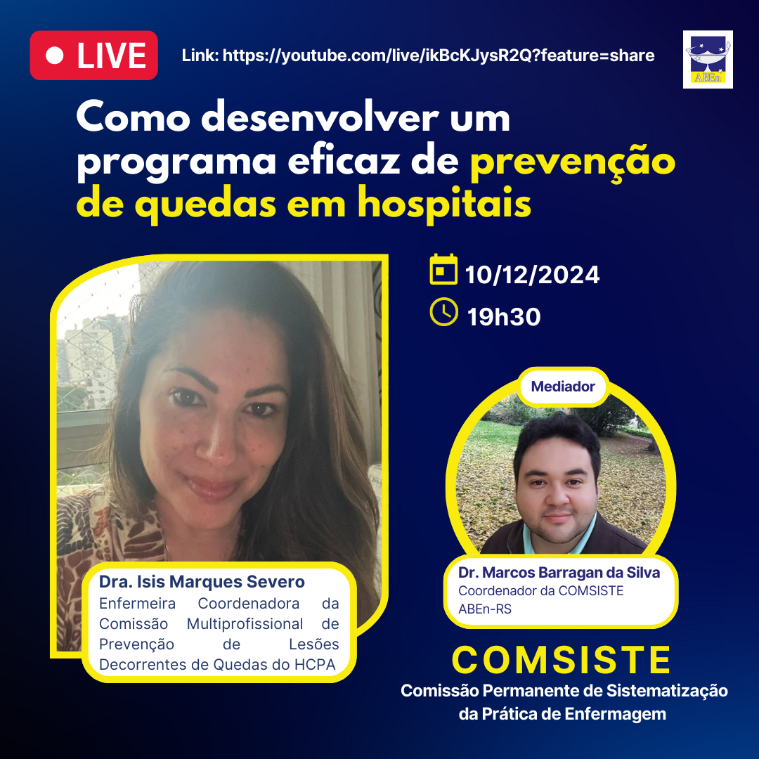 Live: Como desenvolver um programa eficaz de prevenção de quedas em hospitais