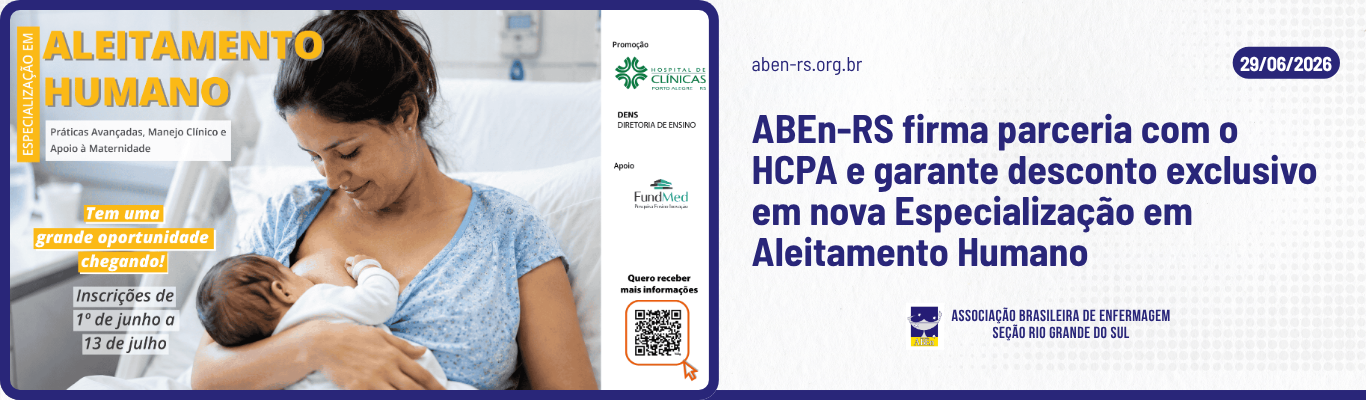 ABEn-RS firma parceria com o HCPA e garante desconto exclusivo em nova Especialização em Aleitamento Humano