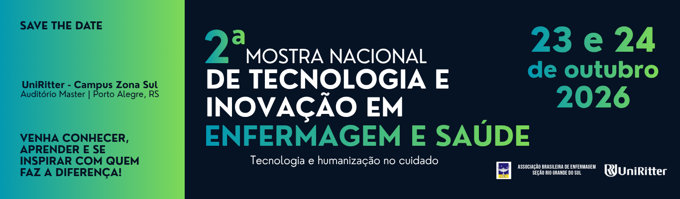 2ª Mostra Nacional de Tecnologia e Inovação em Saúde e Enfermagem | Tecnologia e humanização no cuidado